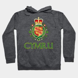 Wales - Coat of Arms Design (Welsh Text) Hoodie